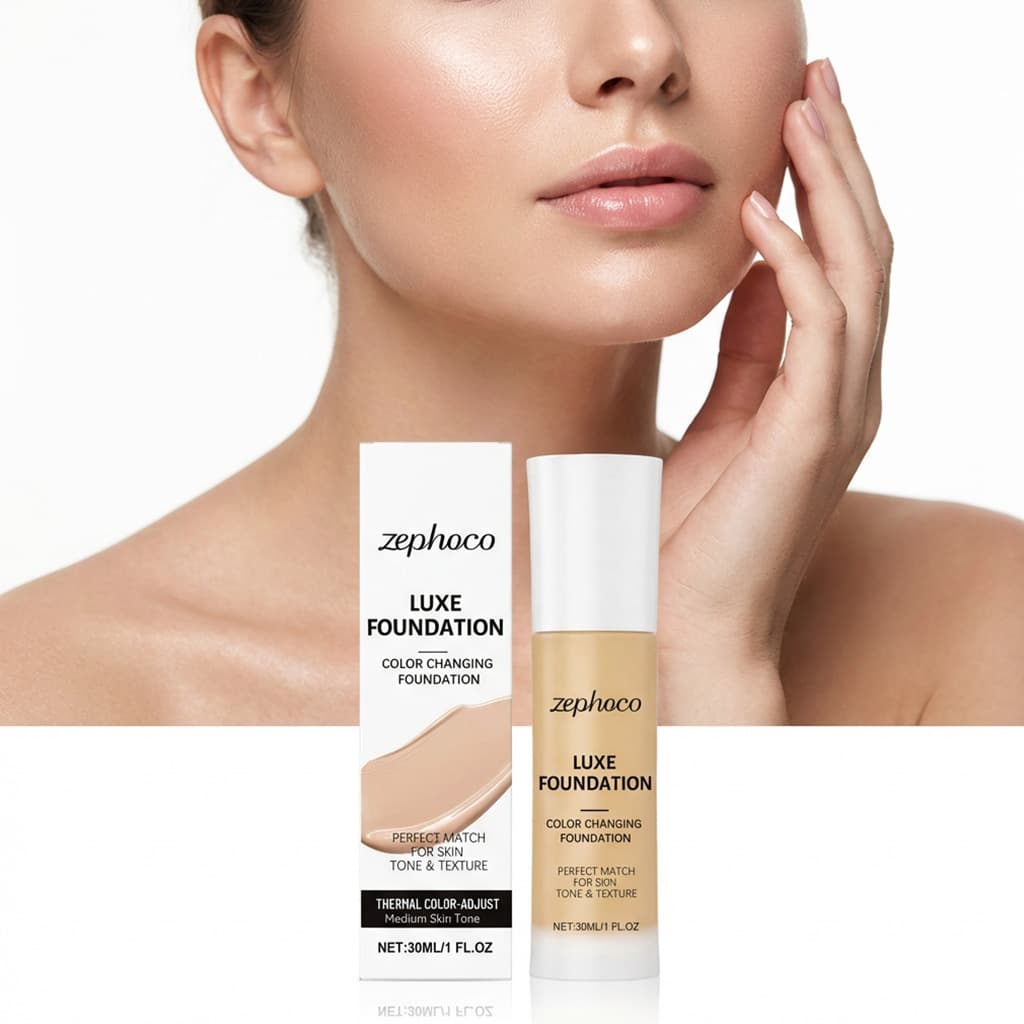 Temperature-Sensitive Color Adjusting Foundation Medium Skin Tone