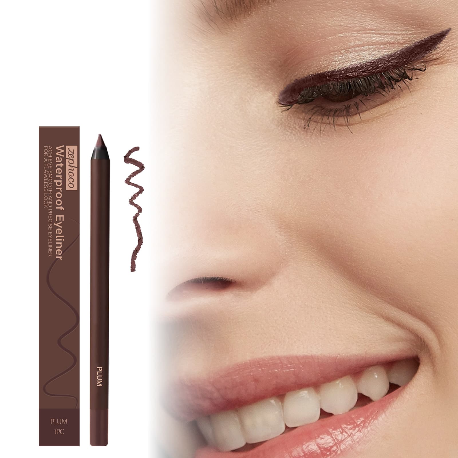 Waterproof Eyeliner Plum Color 1pc