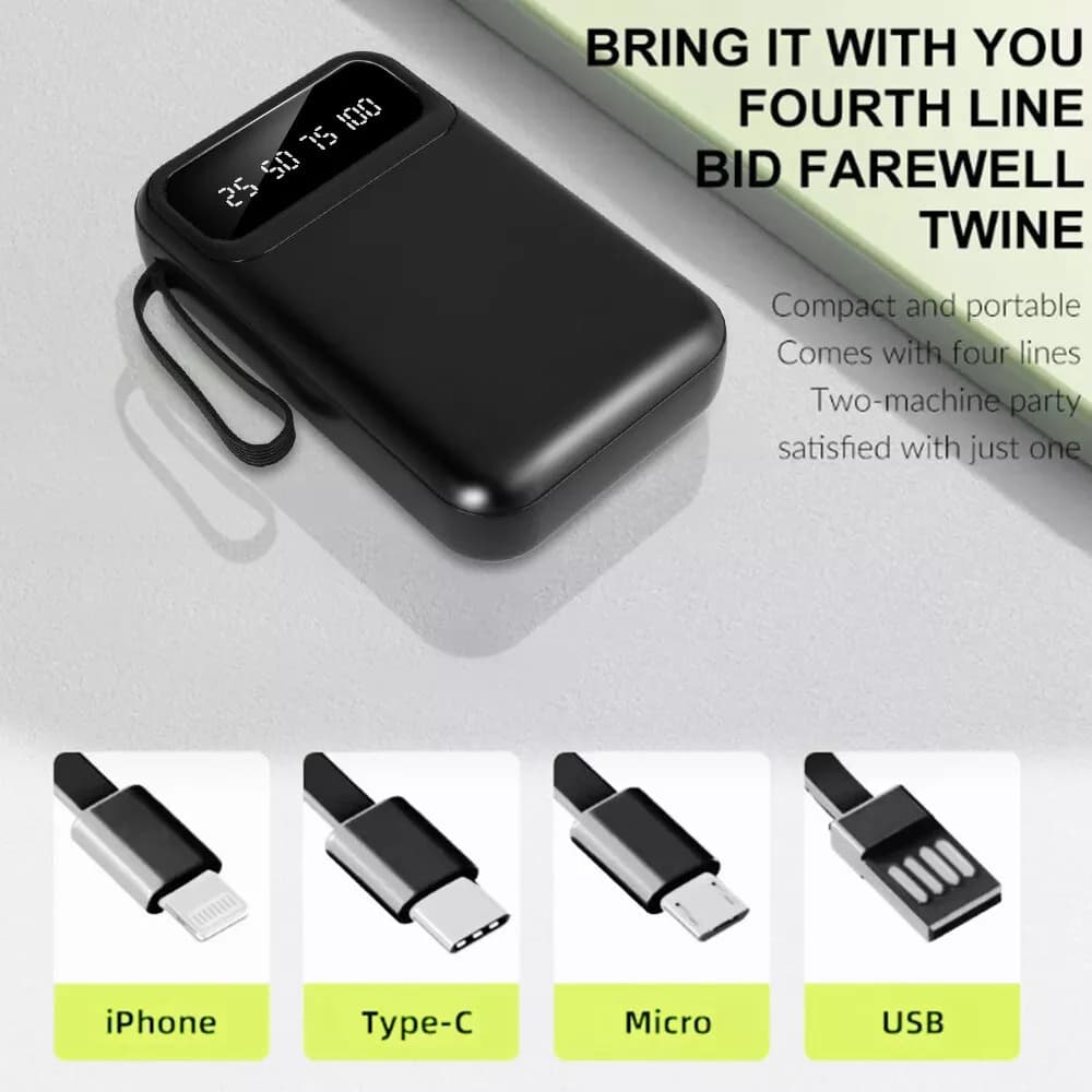 3o000mAh Power Bank, Fast USB Charger, External Battery For Mobile Phones DE