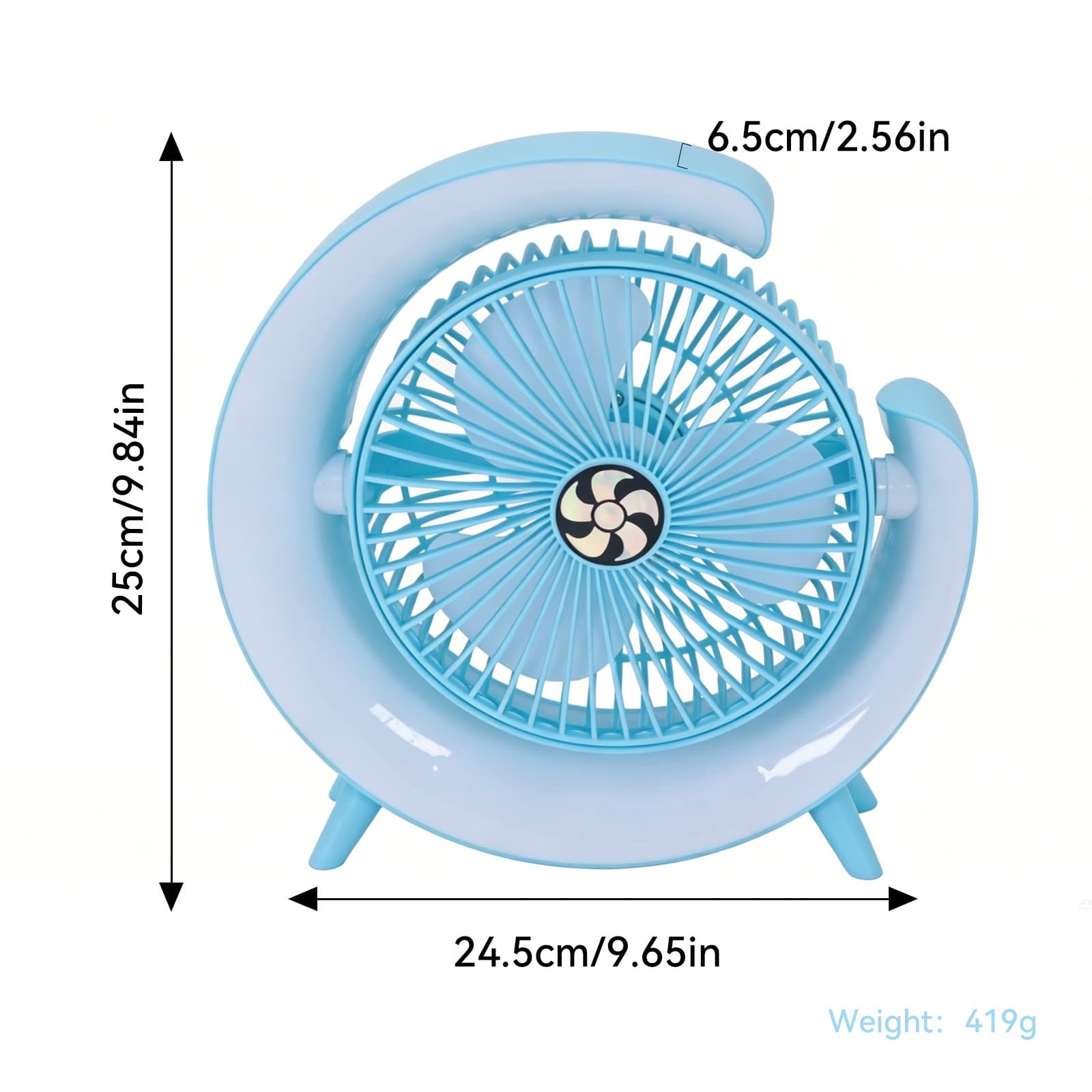 Lamp Effect Fan Powder Li-On Rechargeable   --PiNk