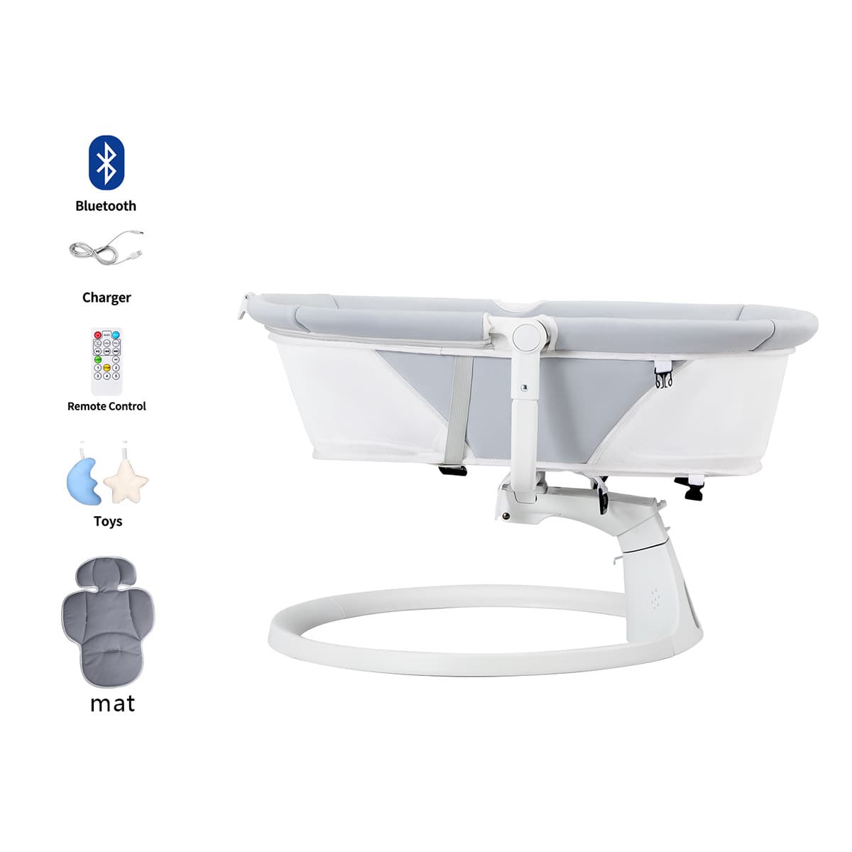 Multifunctional Baby Electric Mini Rocker With Bluetooth